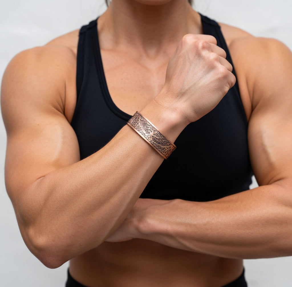 Bracelet en cuivre magnétique viking