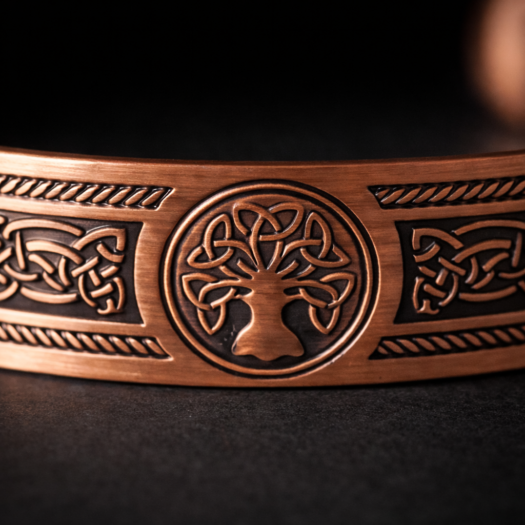 Bracelet en cuivre magnétique viking