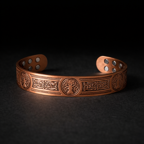 Bracelet en cuivre magnétique viking